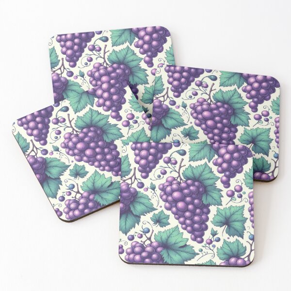 Item preview, Grapes pattern designed and sold by FLATVAC STICKER.