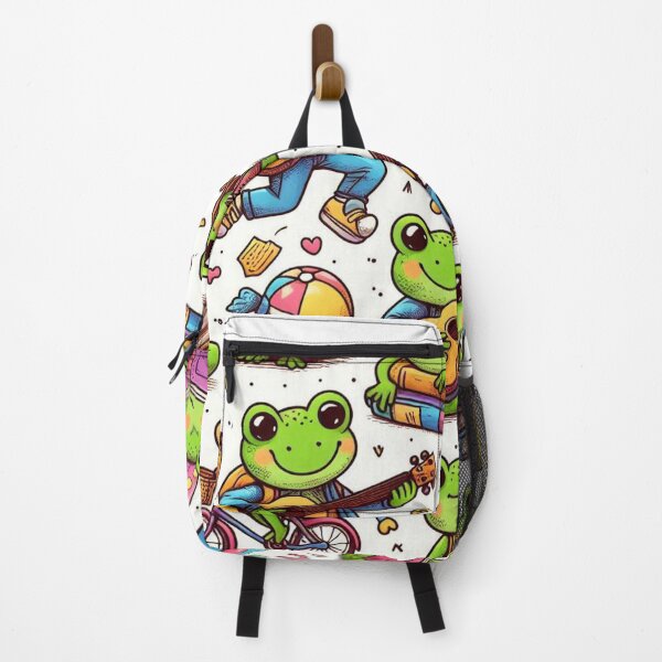Item preview, Frog doodles pattern designed and sold by FLATVAC STICKER.
