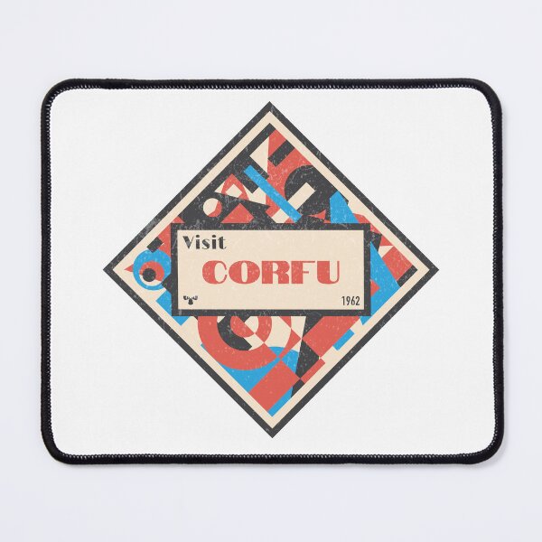 Item preview, Corfu Art Deco Luggage Label designed and sold by designkitsch.