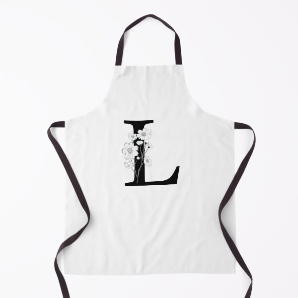 Item preview, Black Letter L Monogram with Flowers designed and sold by To the Lua.