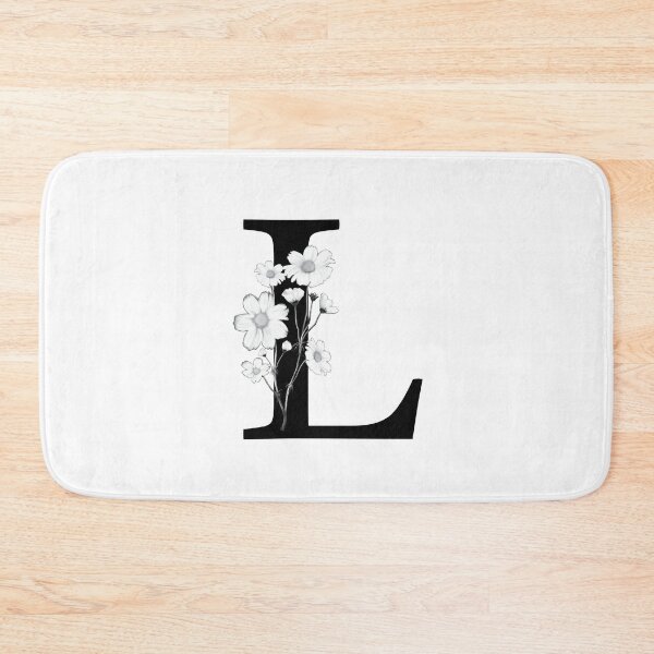 Item preview, Black Letter L Monogram with Flowers designed and sold by To the Lua.