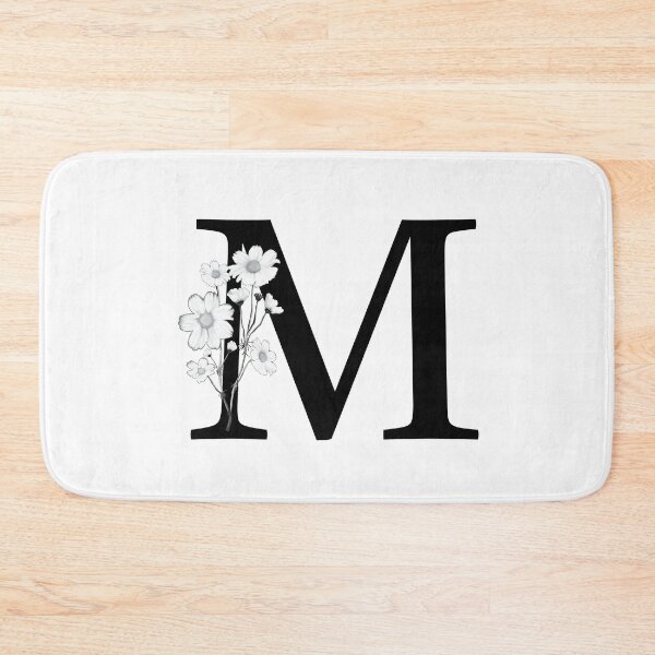 Item preview, Black Letter M Monogram with Flowers designed and sold by To the Lua.