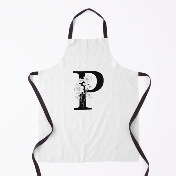 Item preview, Black Letter P Monogram with Flowers designed and sold by To the Lua.