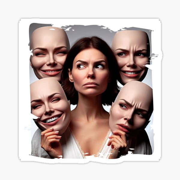 Item preview, Woman Holding Four Masks - Emotions in Art designed and sold by Hungry-Murphy.