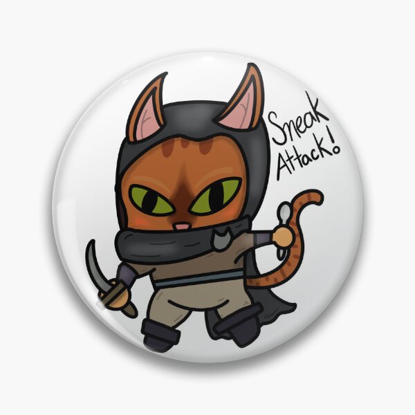 Item preview, Sneaky Rogue Knife Cat Ninja designed and sold by Witchy-Mitchy.