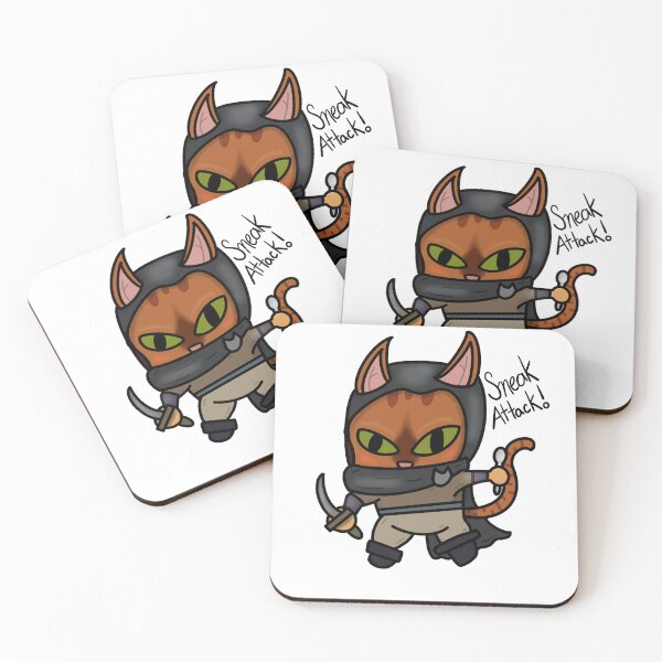 Item preview, Sneaky Rogue Knife Cat Ninja designed and sold by Witchy-Mitchy.