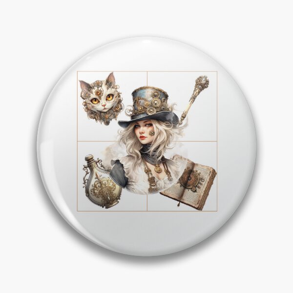 Item preview, Steampunk Beautiful White Witch with Accessories designed and sold by IBTees.