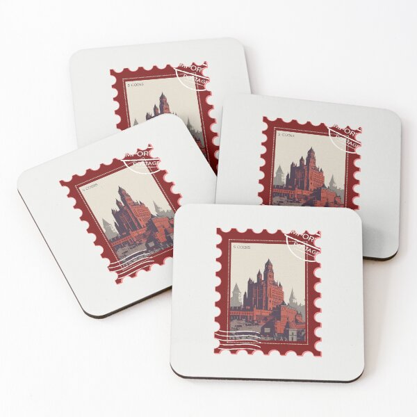Item preview, Kings landing red keep postage stamp art designed and sold by biancallorin.