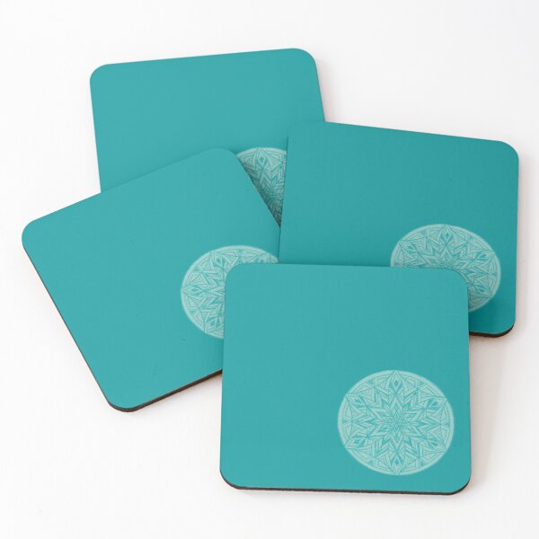 Item preview, Flower of Life Color Palette Mandalas : 129 - Aquamarine designed and sold by SonoSonoStudio.