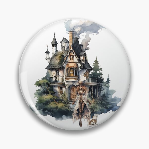 Item preview, Steampunk Beautiful White Witch House designed and sold by IBTees.
