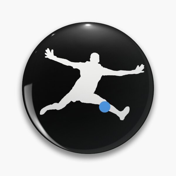 Item preview, Goalie Silhoutte / Silueta Arquero (White and Blue) designed and sold by verita924.