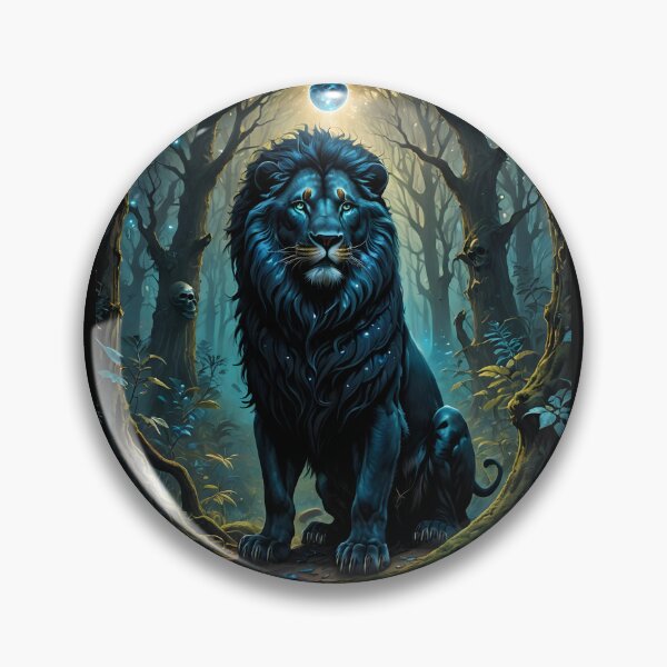 Item preview, Black lion in the enchanted forest designed and sold by Astralia.