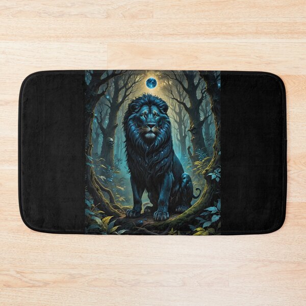 Item preview, Black lion in the enchanted forest designed and sold by Astralia.