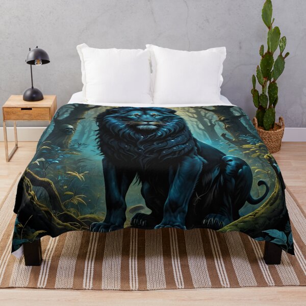 Item preview, Black lion in the enchanted forest designed and sold by Astralia.