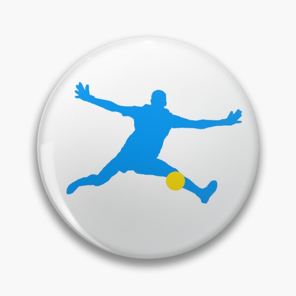 Item preview, Goalie Silhuette / Silueta Arquero (Blue and Yellow) designed and sold by verita924.