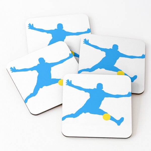Item preview, Goalie Silhuette / Silueta Arquero (Blue and Yellow) designed and sold by verita924.