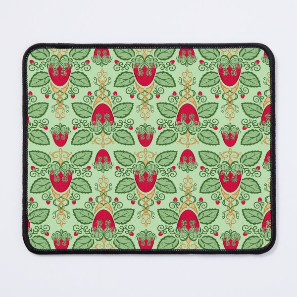Item preview, Nouveau Strawberry Pattern Green by JoyzArtz designed and sold by JoyzArtz.