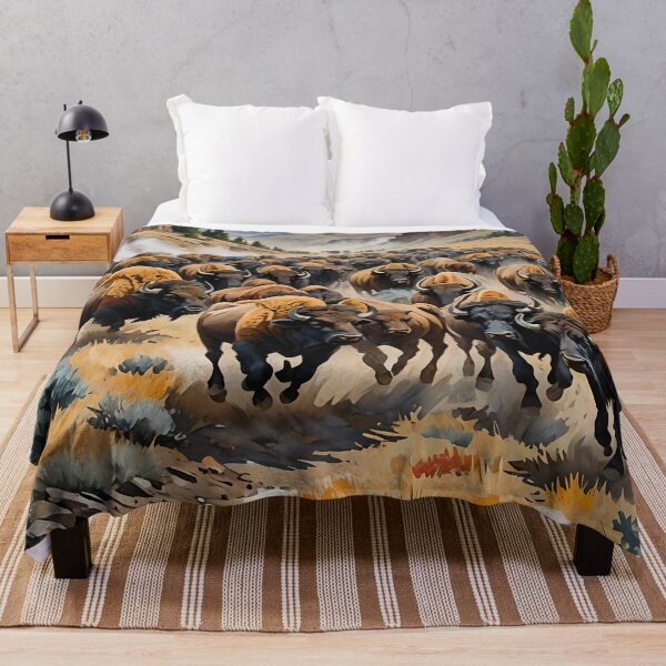Item preview, Buffalo Stampede designed and sold by Paw's Arts.