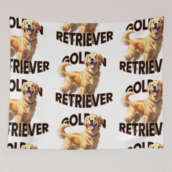Item preview, Cartoon Golden Retriever designed and sold by ALUADI.