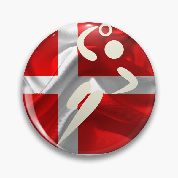 Item preview, European Team Handball Basic Sport Design Denmark Flag Series designed and sold by Felipe G Studio.