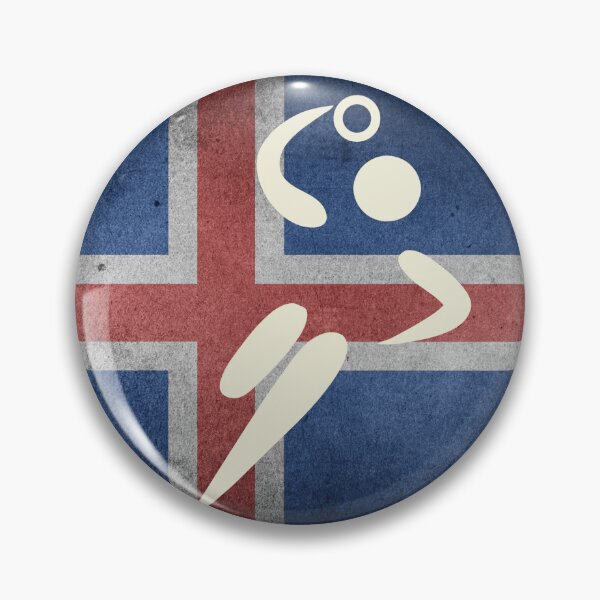 Item preview, European Team Handball Basic Sport Design Iceland Flag Series designed and sold by Felipe G Studio.