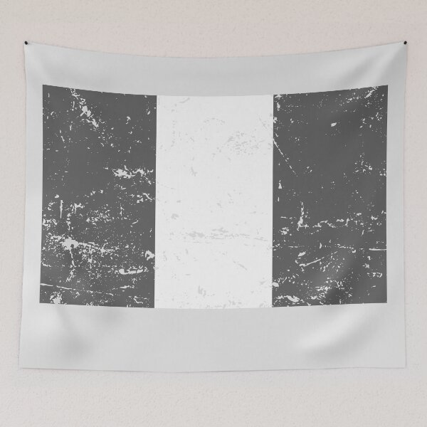 Item preview, Nigeria black and white flag vintage finish designed and sold by Starstacks.