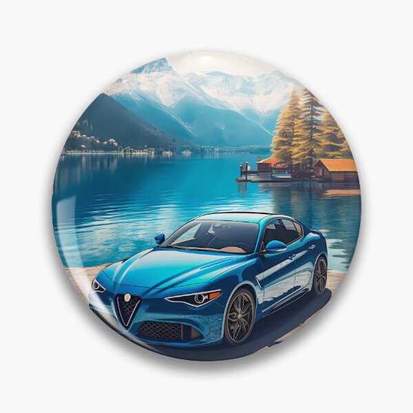 Item preview, Alfa Romeo Giulia Veloce by the Pristine Lake, Automotive Art designed and sold by RevUpDesign.