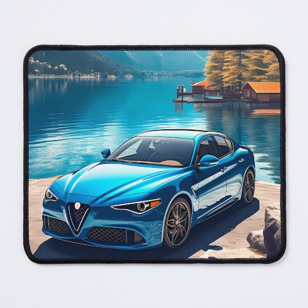 Item preview, Alfa Romeo Giulia Veloce by the Pristine Lake, Automotive Art designed and sold by RevUpDesign.