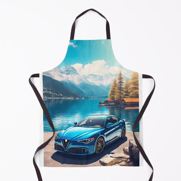 Item preview, Alfa Romeo Giulia Veloce by the Pristine Lake, Automotive Art designed and sold by RevUpDesign.