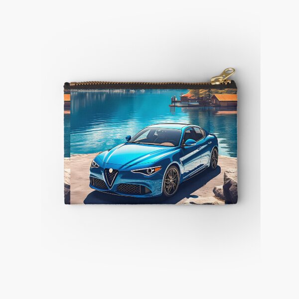 Item preview, Alfa Romeo Giulia Veloce junto al lago prístino, arte automotriz designed and sold by RevUpDesign.