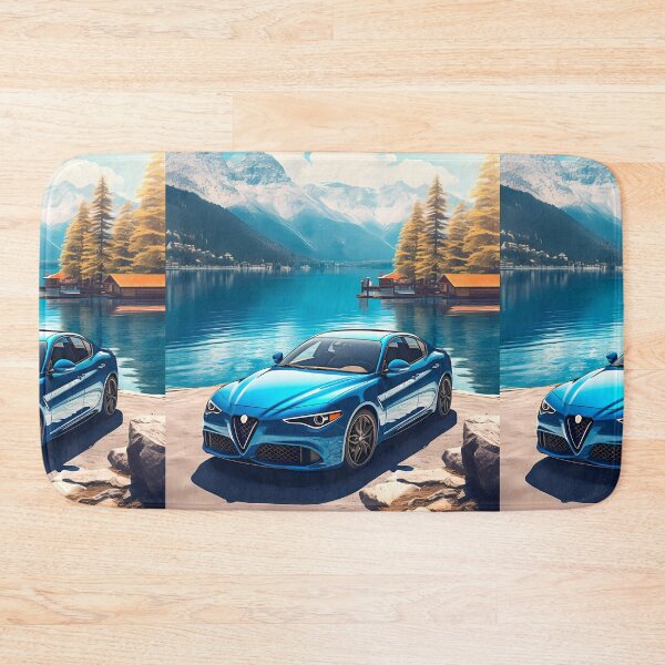 Item preview, Alfa Romeo Giulia Veloce by the Pristine Lake, Automotive Art designed and sold by RevUpDesign.