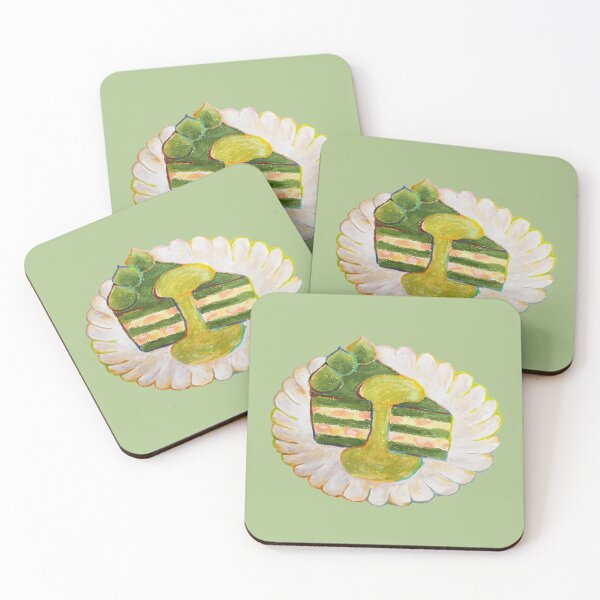Item preview, Matcha Mille Crepes Oil Pastel Hand Draw  designed and sold by purple-Q.