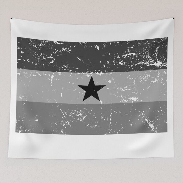 Item preview, Ghana black and white flag vintage effect designed and sold by Starstacks.