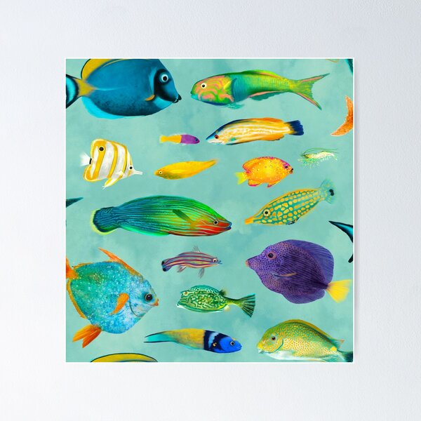 Item preview, Hallo Fisch - Gezeitentümpel designed and sold by Katherine Quinn Illustration.