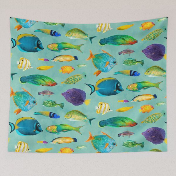 Item preview, Hello fish - tidepool designed and sold by Katherine Quinn Illustration.