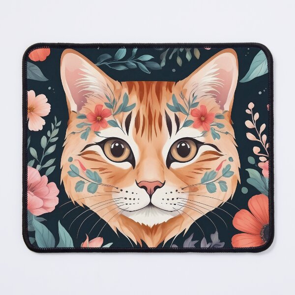 Item preview, Floral Feline designed and sold by FloraFaunaPrint.