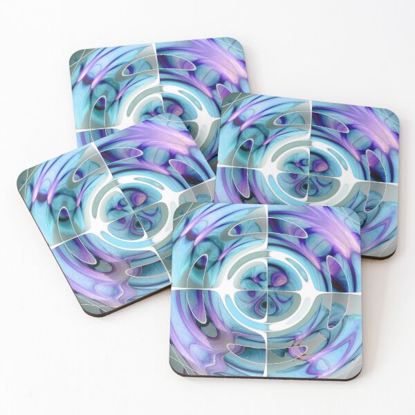 Item preview, Fantastic Fisheye Distorted Collage Turquoise and Purple designed and sold by taiche.
