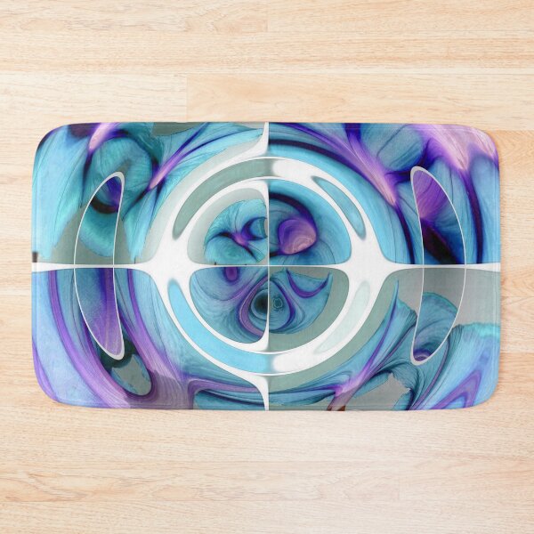 Item preview, Fantastic Fisheye Distorted Collage Turquoise and Purple designed and sold by taiche.