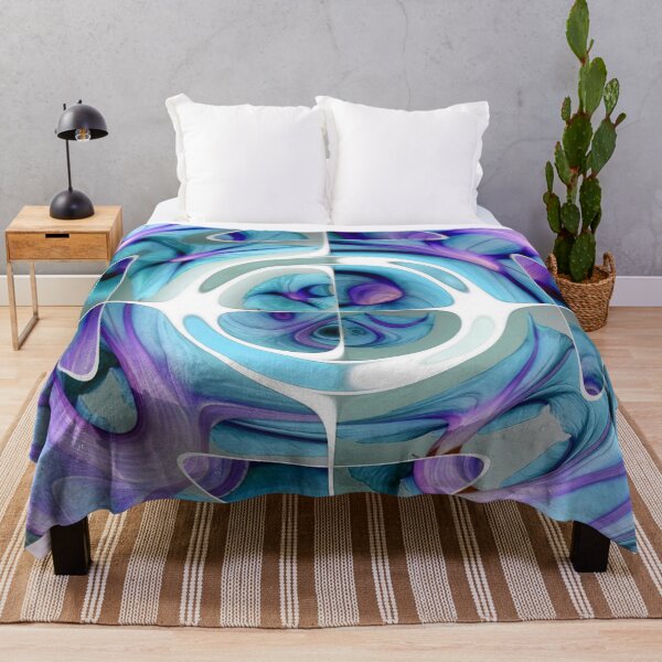 Item preview, Fantastic Fisheye Distorted Collage Turquoise and Purple designed and sold by taiche.