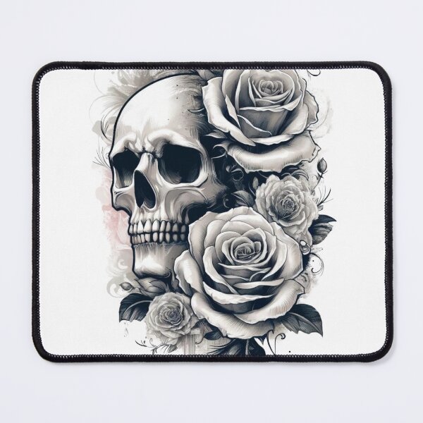 Item preview, Roses and skull designed and sold by FusiTink.