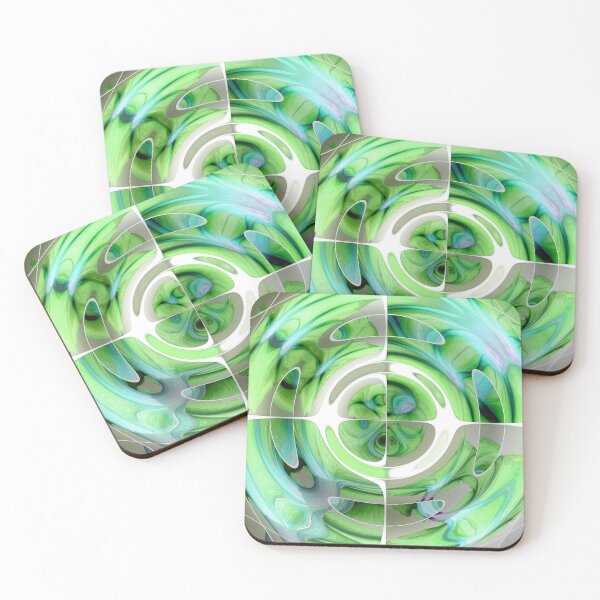 Item preview, Fantastic Fisheye Distorted Collage Turquoise and Green designed and sold by taiche.