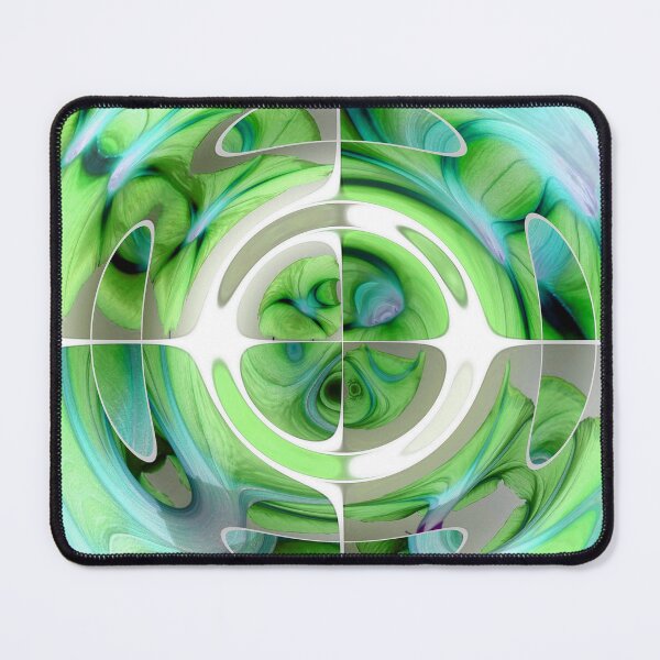 Item preview, Fantastic Fisheye Distorted Collage Turquoise and Green designed and sold by taiche.