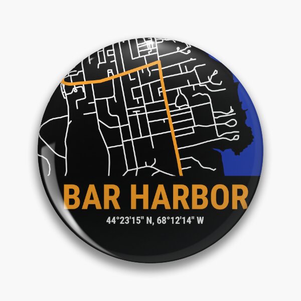 Item preview, Bar Harbor Stylized Map, Tourist Souvenir designed and sold by DimDom.