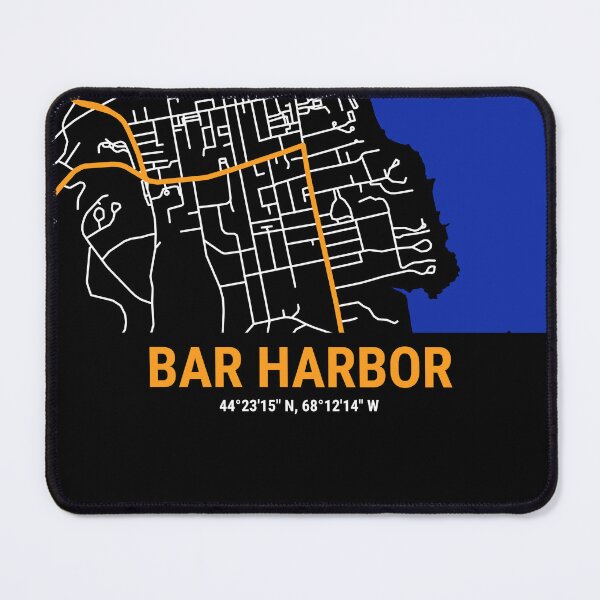 Item preview, Bar Harbor Stylized Map, Tourist Souvenir designed and sold by DimDom.