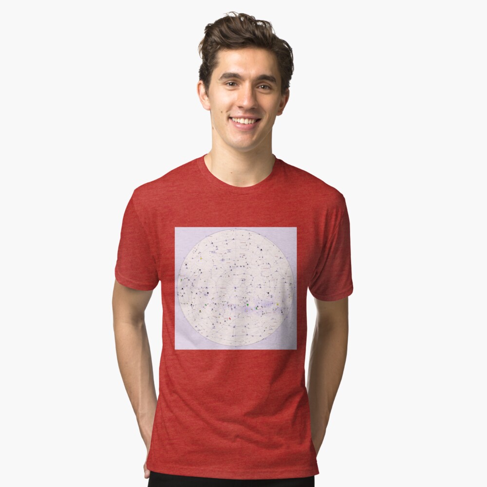 Constellation Map, ra,triblend_tee,x2150,red_triblend,front-c,242,133,1000,1000-bg,f8f8f8