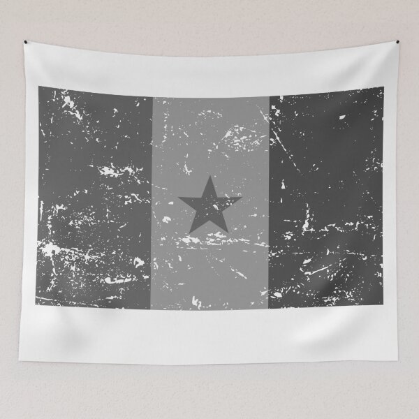 Item preview, Senegal black and white flag vintage distressed finish designed and sold by Starstacks.