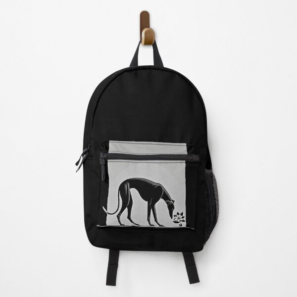 Item preview, Black greyhound and flower  designed and sold by GalgoArt.