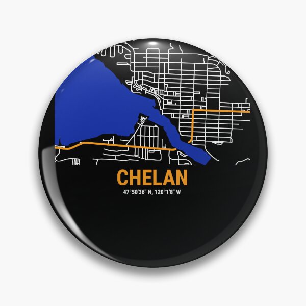 Item preview, Chelan Stylized Map, Tourist Souvenir designed and sold by DimDom.