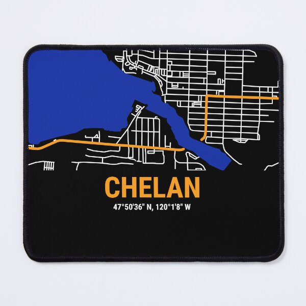 Item preview, Chelan Stylized Map, Tourist Souvenir designed and sold by DimDom.