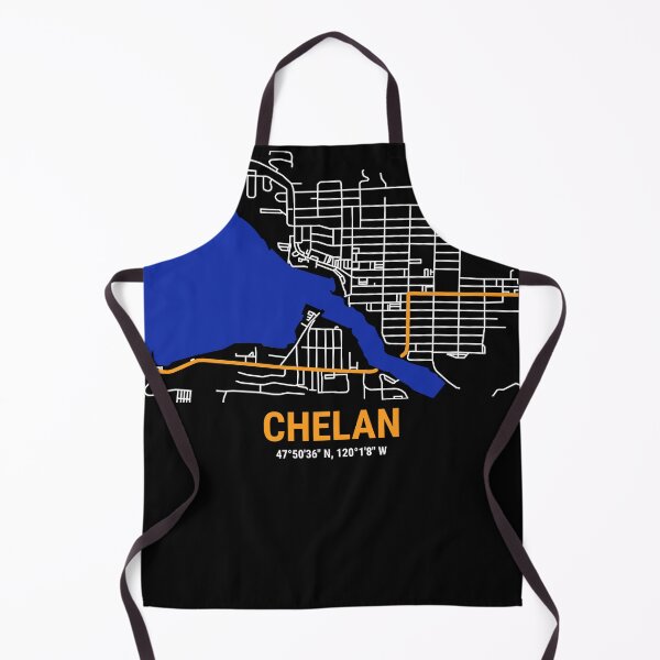Item preview, Chelan Stylized Map, Tourist Souvenir designed and sold by DimDom.